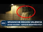 VALENCIA UNWETTER: Rekordregen mit 350 Litern in nur 12 Stunden legt Verkehr und Flüge lahm!