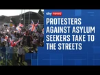 Protesters against housing of asylum seekers take to the streets