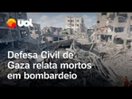 Defesa Civil de Gaza relata ao menos 80 mortos em bombardeios israelenses