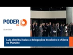 Lula distribui balas a delegações brasileira e chilena no Planalto