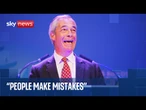Reform UK leader Nigel Farage delivers speech in Wales