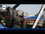 Ride in the cockpit with pilots as they perform flyover above Statue of Liberty