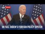 US President Joe Biden lays out his foreign policy achievements - Watch full speech live