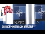NATO secretary general and US secretary for defence hold a joint news conference