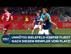 2. BUNDESLIGA: Holstein Kiel – Arminia Bielefeld | Dumme Gelb-Rote! Keeper fliegt nach Rempler #2bl