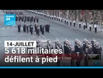 Défilé du 14-Juillet : 5 618 femmes et hommes défilent à pied sur les Champs-Élysées
