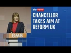 Farage 'tough on workers and soft on Putin,' says Chancellor