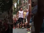 Runners compete in a 100-meter race in 5.9 inch high heels during Madrid Pride