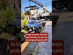 Ao fugir de assalto, motorista perde controle e cai com carro em córrego em Guarulhos (SP)