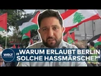 DEMONSTRATION IN CHARLOTTENBURG-WILMERSORF: „Sehr aggressiv“| Solidarität mit Palästina - Festnahmen