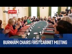 Live from Downing Street as Burnham hosts first cabinet meeting