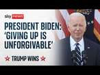 Joe Biden tells America: 'You can't love your country only when you win'