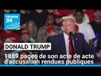 Procès de Donald Trump suite à l'assaut du Capitole : publication de 1889 pages du dossier