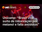Brasil vive surto de intoxicação de metanol e antídotos estão em falta, alerta centro da Unicamp