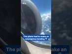 Terrifying moment Delta plane engine malfunctions