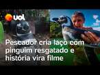 Pescador resgata pinguim, cria amizade, e história vira tema de filme no Rio de Janeiro; confira