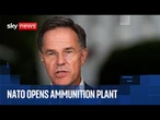 NATO chief joins German Vice Chancellor and defence minister for opening of new ammunition factory