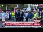 Protest przed ambasadą Niemiec. Czarnek:jeśli my nie szanujemy siebie, to oni nie będą szanować nas!