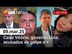 Golpe: Defesa de acusados pede Lula, Moraes e Bolsonaro como testemunhas; caso Vitória e+| UOL News