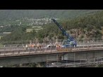 Alto Adige, l'intervento di consolidamento del ponte della Val di Riga