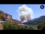 Confinadas cuatro poblaciones del Baix Ebre por un incendio forestal que afecta ya a 40 hectáreas