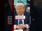 Donald Trump says TikTok deal approved by Chinese President Xi. #TikTok #DonaldTrump #BBCNews