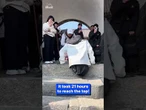 Double amputee climbs sacred steps by hand