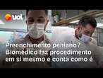 Preenchimento peniano? Biomédico faz procedimento em si mesmo e conta como é; veja vídeo