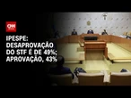 Ipespe: 49% da população desaprova STF; aprovação é de 43% | CNN ARENA