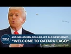 QATAR-A LAGO: Demokraten-Protest gegen Trump-Korruption - Flugzeug mit Spruchband sorgt für Aufsehen