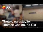 Passageiros registram tiroteio na estação Thomaz Coelho, na zona norte do Rio; veja vídeo