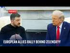 European leaders show support for Zelenskyy after Trump bust-up