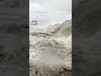 WATCH: Man knocked over by wave from Hurricane Erin surge #shorts #hurricaneerin