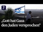 Jüdische Siedler marschieren in Richtung Gazastreifen