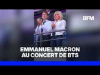 Emmanuel et Brigitte Macron aperçus au concert de BTS au Stade de France