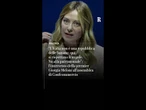 Giorgia Meloni e il suo intervento all'assemblea di Confcommercio