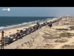 Gaza, continua l'esodo dei palestinesi verso il sud della Striscia
