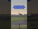 Dramatic moment plane SLAMS on the brakes during takeoff in Manchester