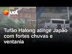 Tufão Halong atinge o Japão com chuvas intensas, ventos fortes e provoca ondas altas; veja vídeo