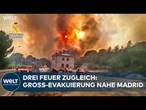 WALDBRAND MADRID: Dramatische Szenen! Drei Feuer gleichzeitig – mehr als 10.000 Menschen evakuiert