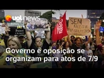 7 de Setembro: Governo Lula e aliados de Bolsonaro se planejam para atos pró e contra PL da Anistia