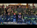 Good News: 4-year-old honorary firefighter celebrates end of cancer treatments
