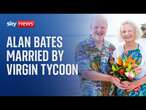 Post Office campaigner Alan Bates marries on billionaire Richard Branson's private island