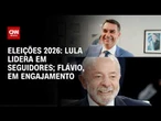 Lula lidera em seguidores nas redes, e Flávio em engajamento, diz relatório | AGORA CNN