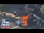 ‘UNLAWFUL ASSEMBLY’: Cars set on fire in LA as anti-ICE protests continue for 3rd straight day