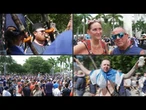 Torcedores da Escócia em clima de festa antes do jogo contra o Brasil em Miami | AFP