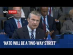 US Defence Secretary Pete Hegseth delivers remarks after US-Iran peace deal