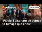 Flávio Bolsonaro foi a Washington buscar ar, mas ficou sufocado na fumaça que criou, diz professor