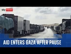 First aid trucks enter Gaza since early March - as UN says it is a 'drop in the ocean'