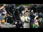German riot police clash with protesters attempting to block far-right AfD conference